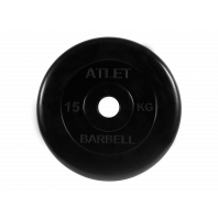 Диск обрезиненный Atlet, 15 кг